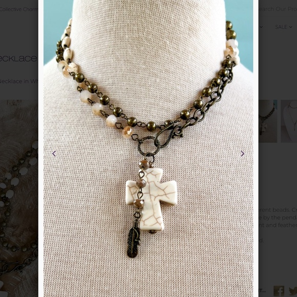 Bohemian “ Valerie “ Boho Adjustable Beaded Necklace - Picture 5 of 7